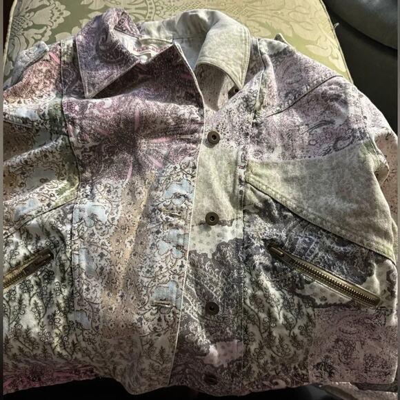 Free People Nadia Moto Jacket Multi Colored, Size XS, New without Tag MSRP $228 - Picture 4 of 4